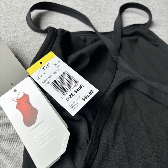 TYR Women's Durafast One Diamondfit Swimsuit, Black/Size 32 - Picture 4 of 7